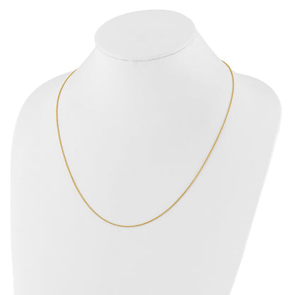 26 Inch 14K Yellow Gold Adjustable 1mm Wheat Chain Necklace