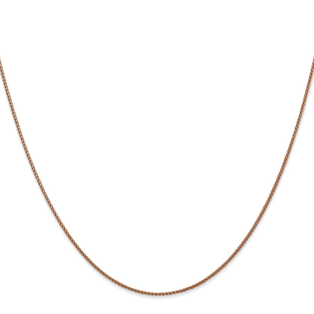 24 Inch 14K Rose Gold 1.0mm Spiga Chain Necklace