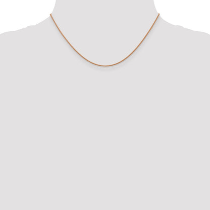 16 Inch 14K Rose Gold 1.0mm Spiga Chain Necklace