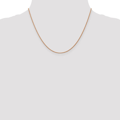 18 Inch 14K Rose Gold 1.0mm Spiga Chain Necklace