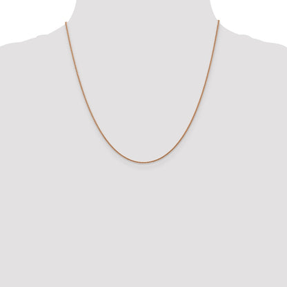2 Inch 14K Rose Gold 1.0mm Spiga Chain Necklace