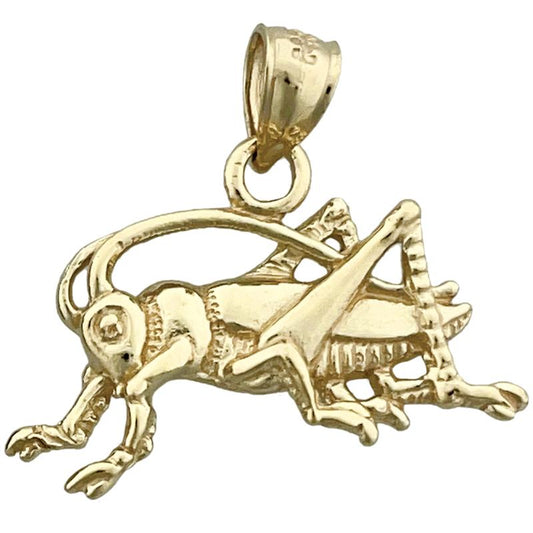 14K Gold Grasshopper Pendant