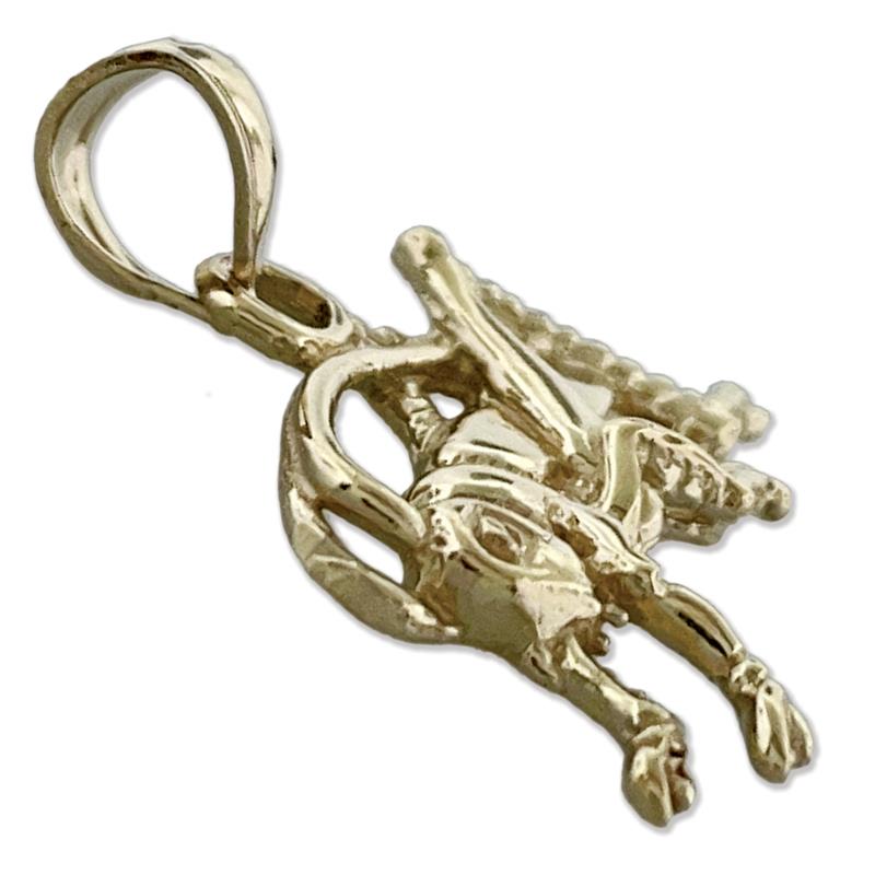 14K Gold Grasshopper Pendant