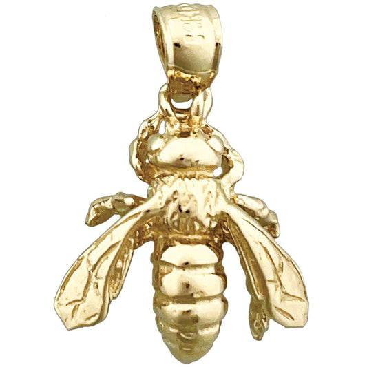 14K Gold 3-D Bumble Bee Charm