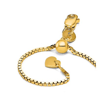 22 Inch 14K Yellow Gold Adjustable 1mm Box Chain Necklace