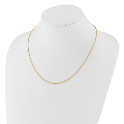 22 Inch 14K Yellow Gold Adjustable 1.4mm Wheat Chain Necklace