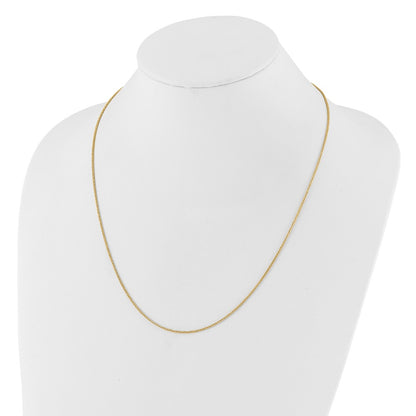 22 Inch 14K Yellow Gold Adjustable 1.4mm Wheat Chain Necklace