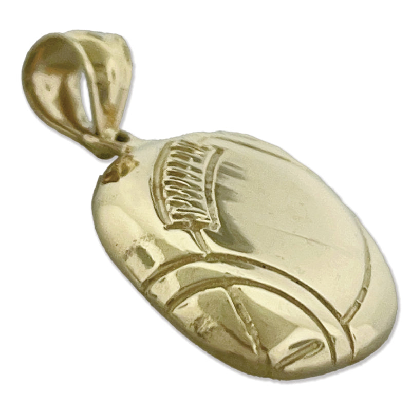 14K Gold 24MM Engraveable Football Pendant