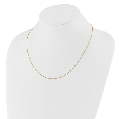 22 Inch 14K Yellow Gold Adjustable 1.2mm Flat Cable Chain Necklace