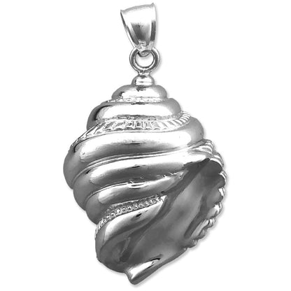 14K Gold Gastropod Mollusk Sea Snail Seashell Pendant