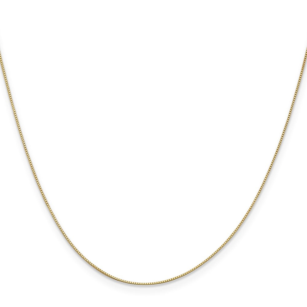 16 Inch 14K Yellow Gold .5mm Baby Box With Lobster Clasp Chain Necklace