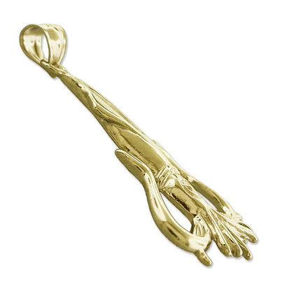 14K Gold Squid Pendant