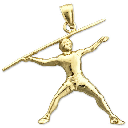 14K Gold Javelin Pendant