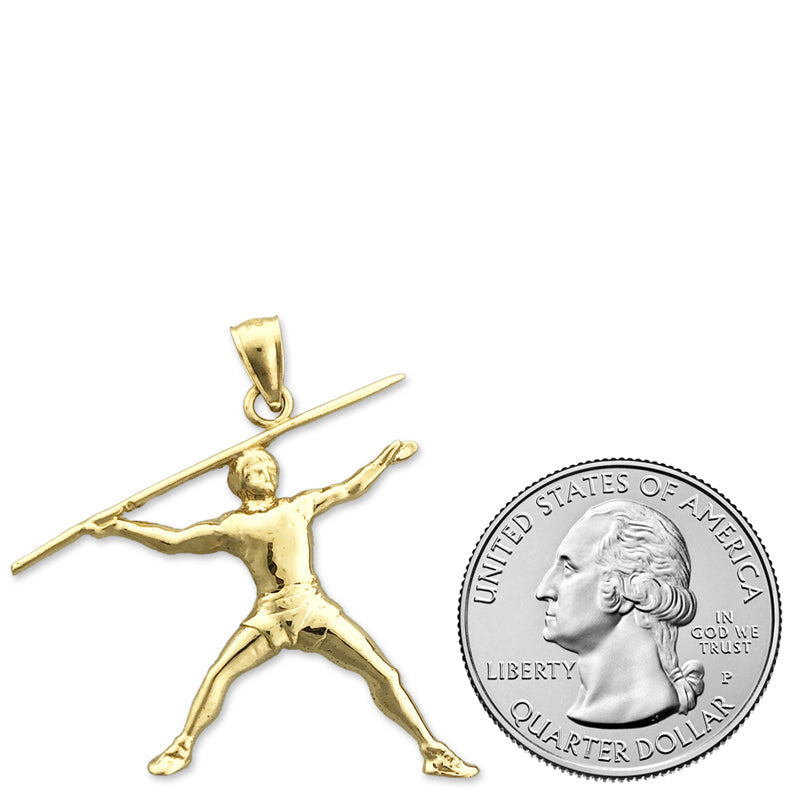 14K Gold Javelin Pendant