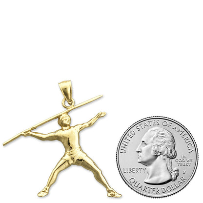 14K Gold Javelin Pendant