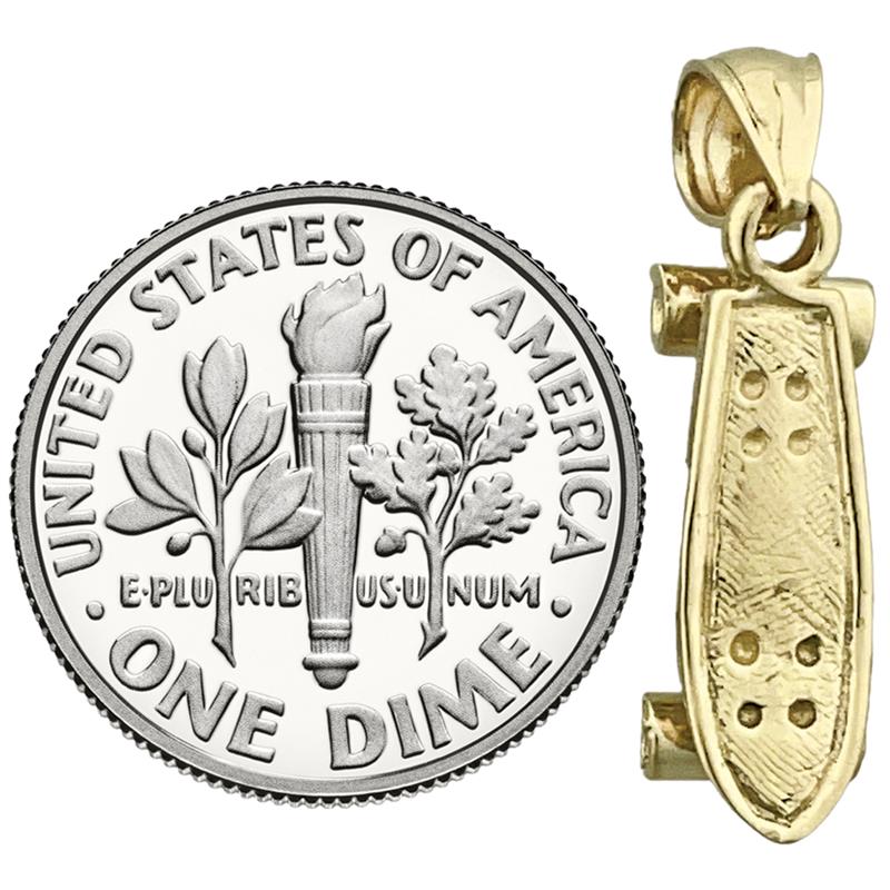 14K Gold 3D Skateboard Charm