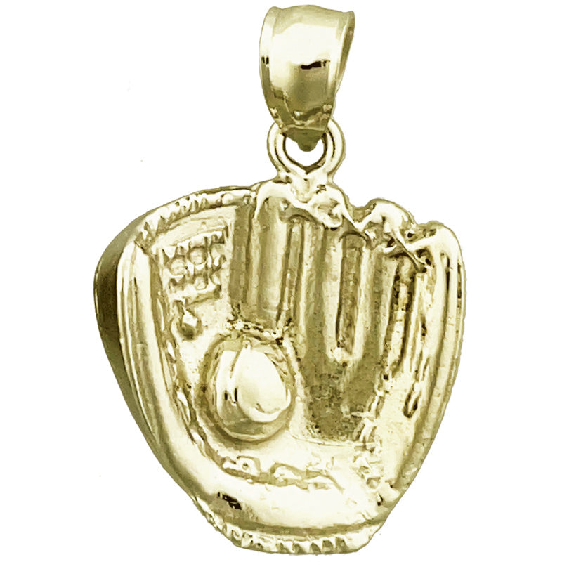 14K Gold Baseball Glove Pendant