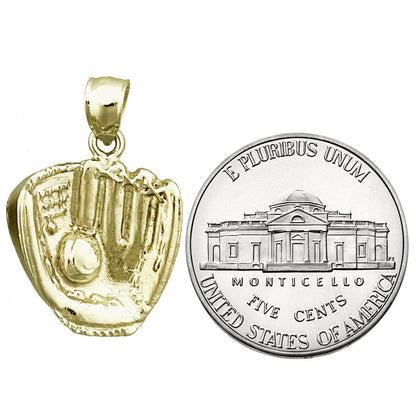 14K Gold Baseball Glove Pendant