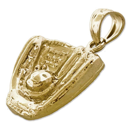 14K Gold Baseball Glove Pendant
