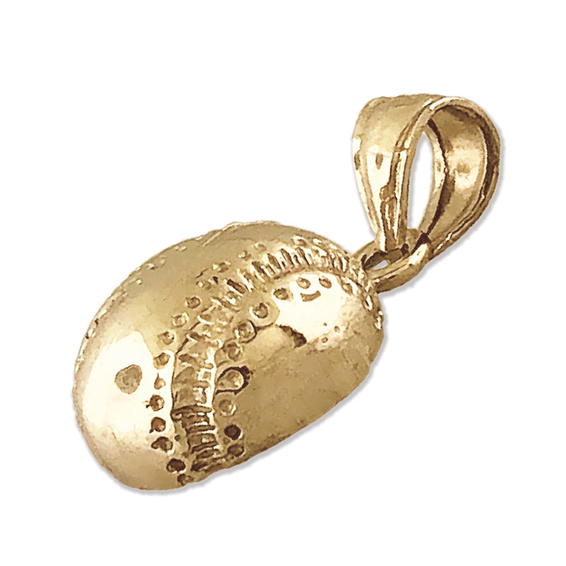 14K Gold Baseball Charm