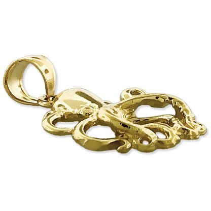 14K Gold 18MM Octopus Charm