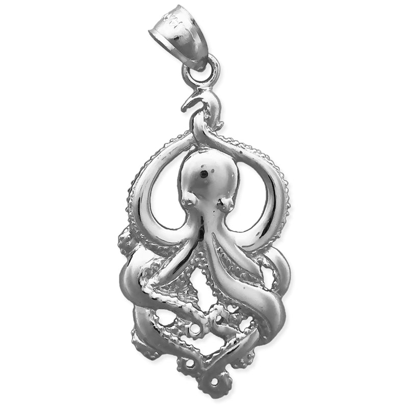 14K Gold Octopus Pendant
