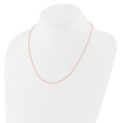 3 Inch 14K Rose Gold Adjustable 1mm Wheat Chain Necklace