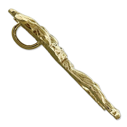 14K Gold Bodybuilder Muscles Pendant Slide