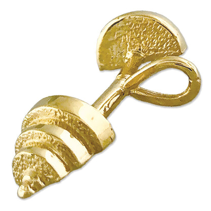 14K Gold Barbell Pendant