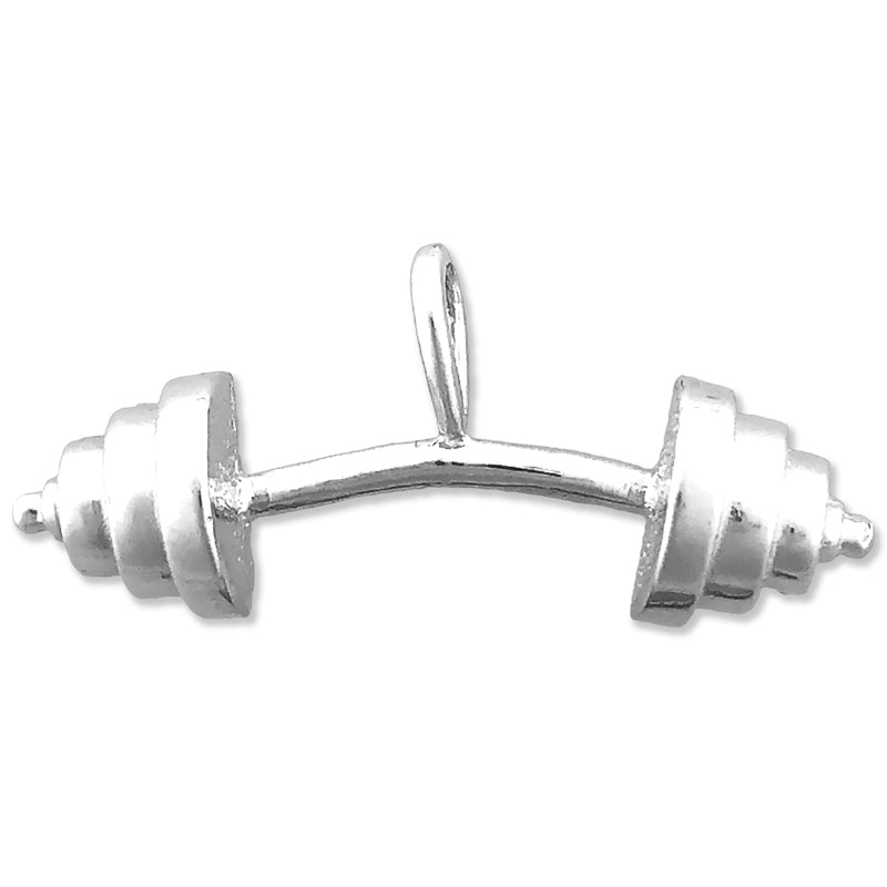 14K Gold Barbell Pendant