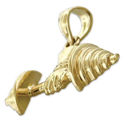 14K Gold One Arm Dumbbell Pendant