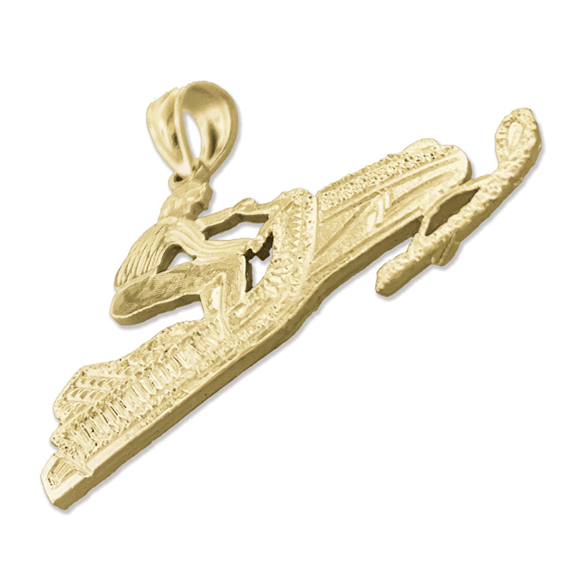 14K Gold Snowmobile Pendant