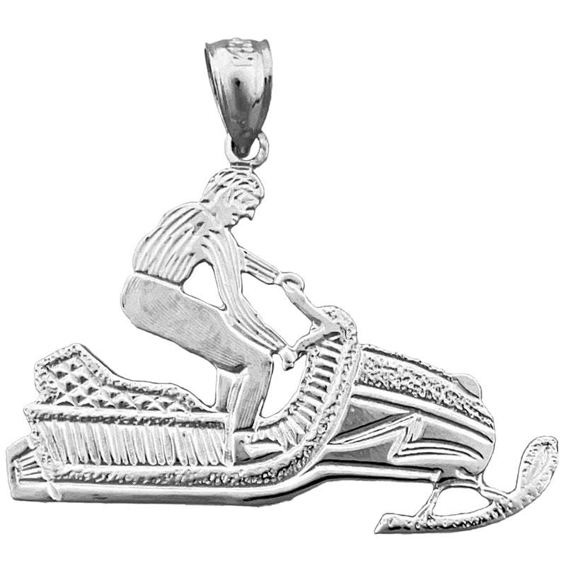 14K Gold Snowmobile Pendant
