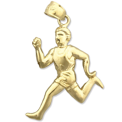 14K Gold Olympic Runner Pendant