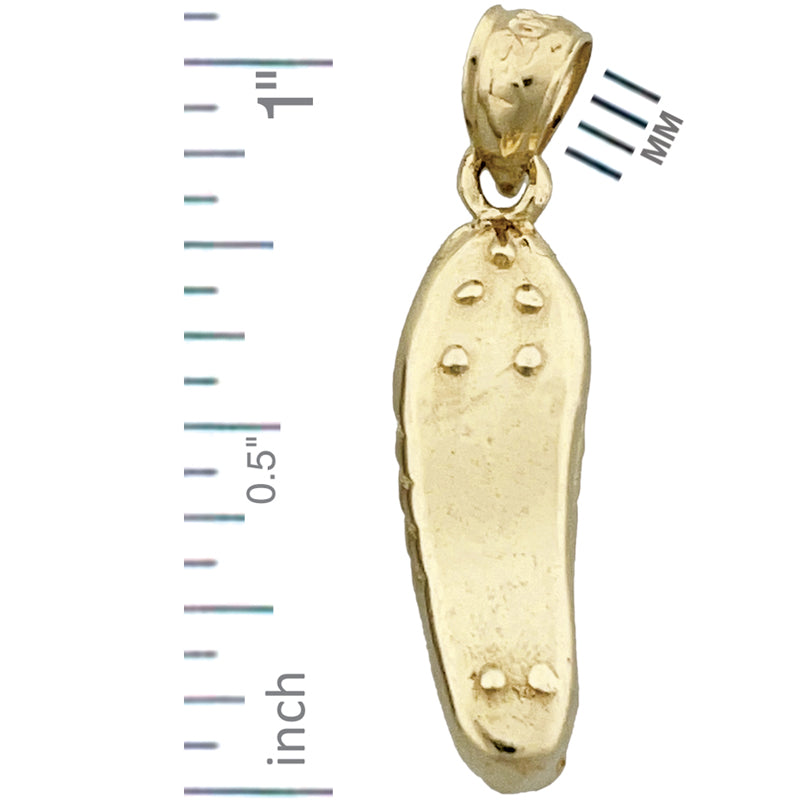 14K Gold 3D Running Shoe Charm
