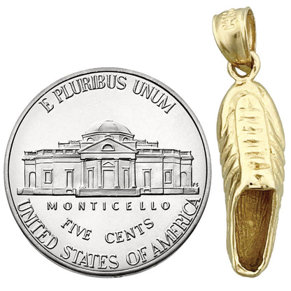 14K Gold 3D Running Shoe Charm