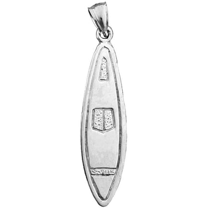 14K Gold 3D Surfboard Pendant