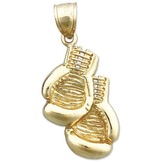 14K Gold Boxing Gloves Pendant