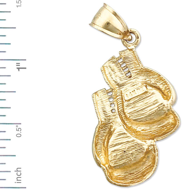 14K Gold Boxing Gloves Pendant