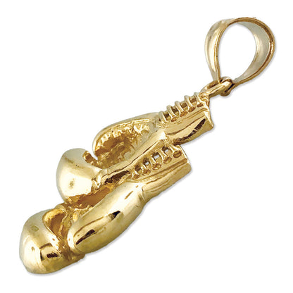 14K Gold Boxing Gloves Pendant