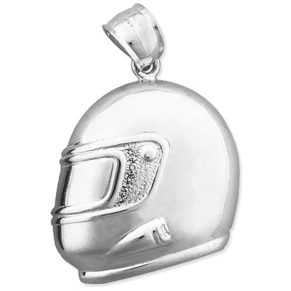 14K Gold Motorcycle Helmet Pendant