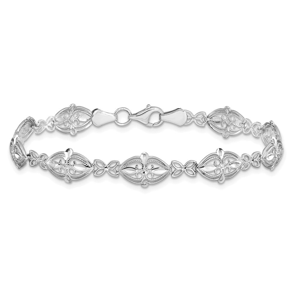 14K White Gold Bracelet