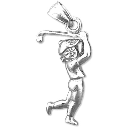 14K Gold 3D Golfer Charm