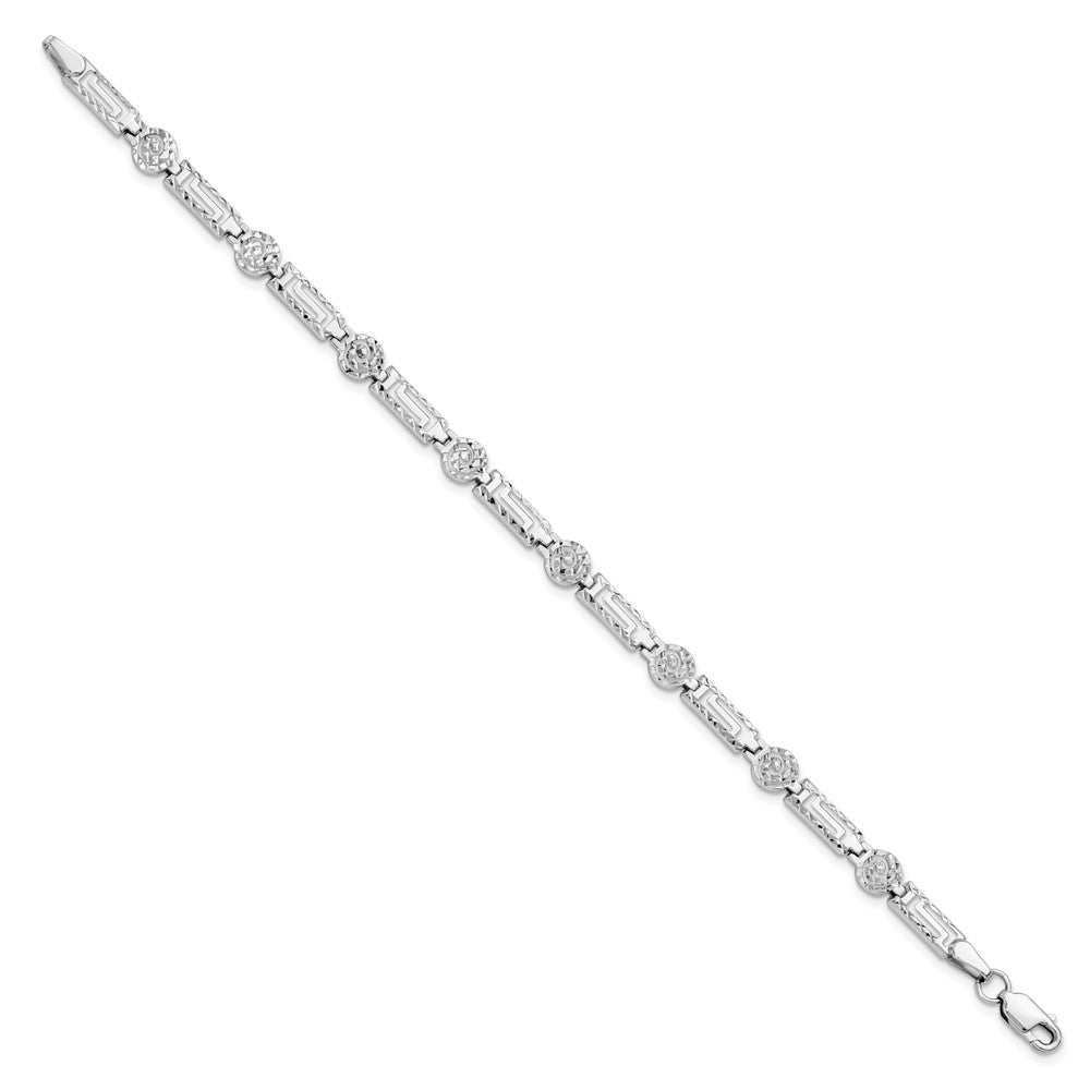 14K White Gold D/C Bracelet