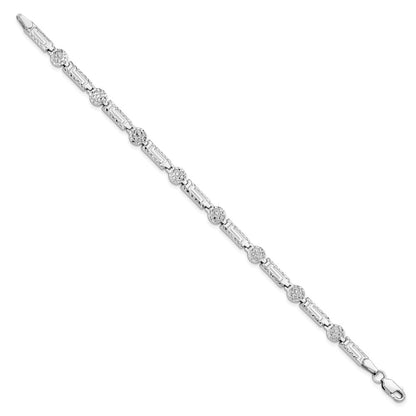 14K White Gold D/C Bracelet