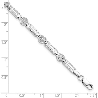 14K White Gold D/C Bracelet