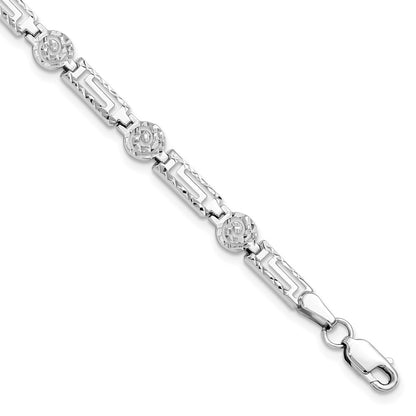 14K White Gold D/C Bracelet