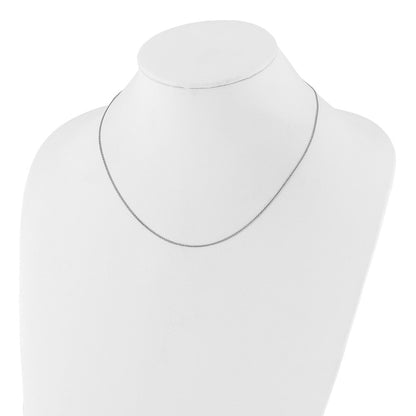 22 Inch 14K White Gold Adjustable 1.2 mm D/C Double Curb Chain Necklace