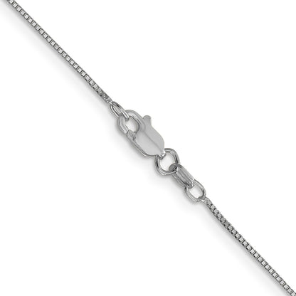16 Inch 14K White Gold .7mm Box With Lobster Clasp Chain Necklace