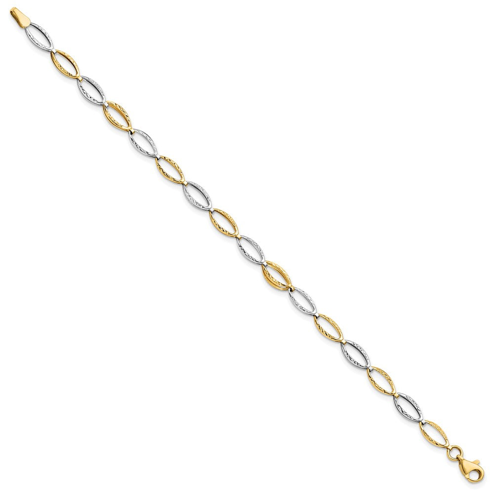 14K Two Tone D/C Bracelet